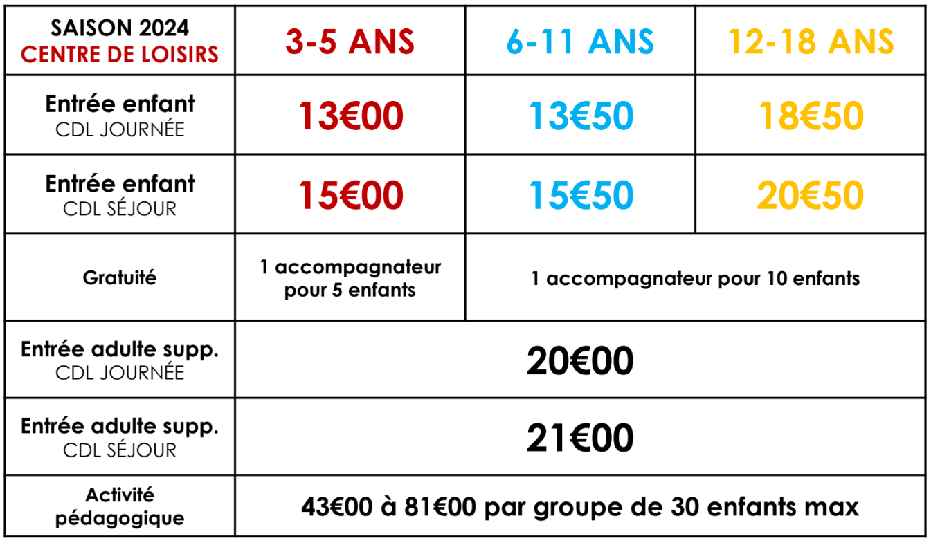 centre de loisirs 2024